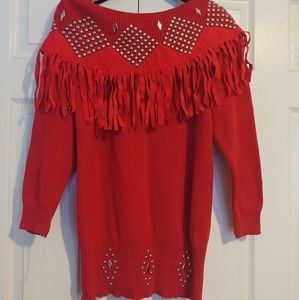 NWT Red off-the-shoulder top